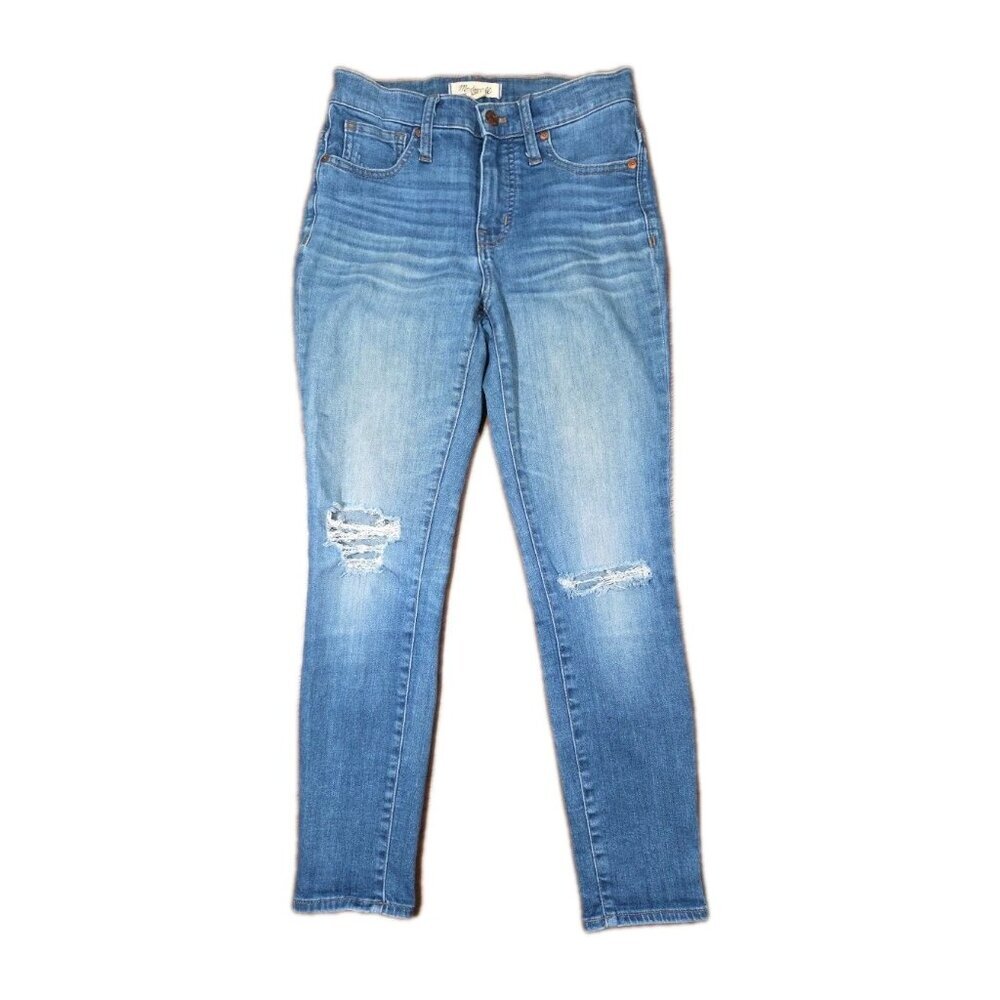 Madewell 9” High-Rise Skinny Crop Size 24 Ripped Jeans